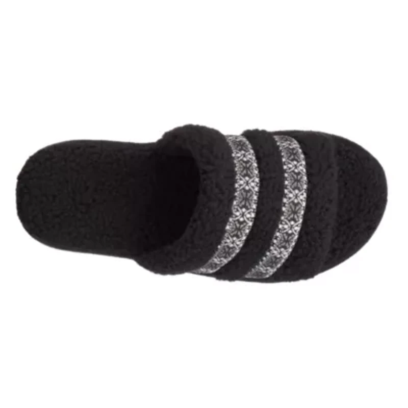 Women's Berber Clara Slide Slippers with Memory Foam and Indoor/Outdoor Sole