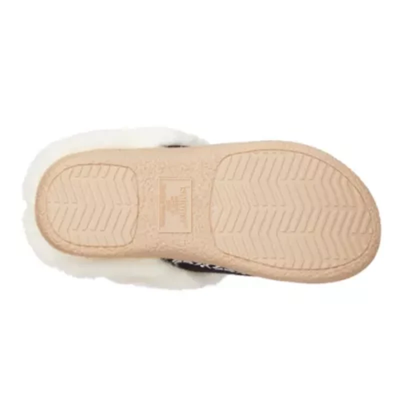Women's Embroidered Microsuede Clara Clog Slippers with Memory Foam and Indoor/Outdoor Sole