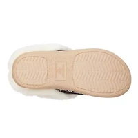 Women's Embroidered Microsuede Clara Clog Slippers with Memory Foam and Indoor/Outdoor Sole