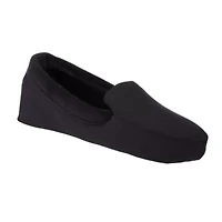 Women's Spandex and Velour Detailed Ivy Moccasin Slippers with Genuine Suede Sole