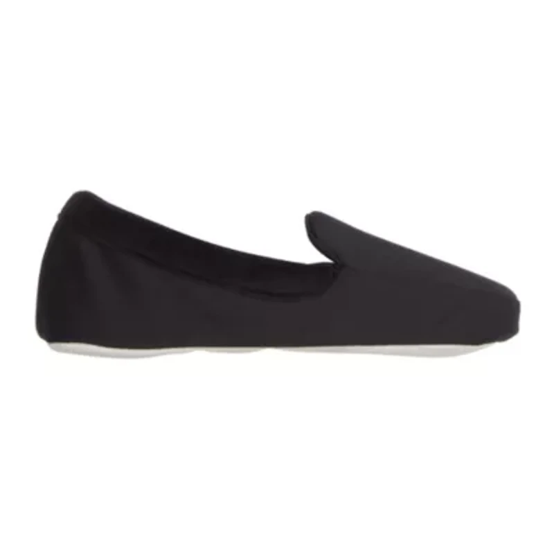 Women's Spandex and Velour Detailed Ivy Moccasin Slippers with Genuine Suede Sole
