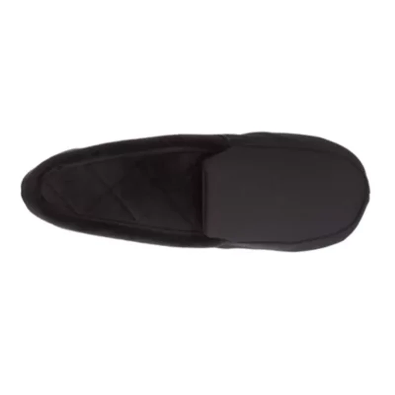 Women's Spandex and Velour Detailed Ivy Moccasin Slippers with Genuine Suede Sole