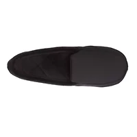 Women's Spandex and Velour Detailed Ivy Moccasin Slippers with Genuine Suede Sole