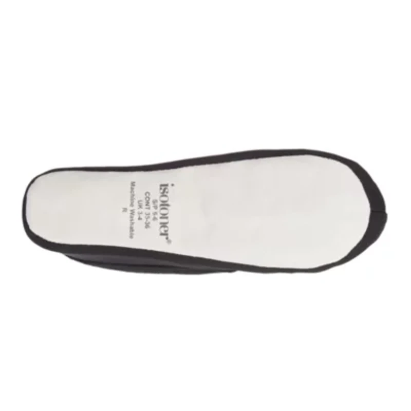 Women's Spandex and Velour Detailed Ivy Moccasin Slippers with Genuine Suede Sole