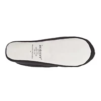Women's Spandex and Velour Detailed Ivy Moccasin Slippers with Genuine Suede Sole