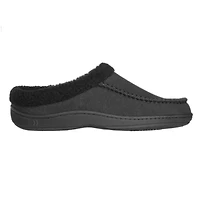Men's Brushed Knit Plaid Lewis Clog Slippers with Cooling Gel Memory Foam and Indoor/Outdoor Sole
