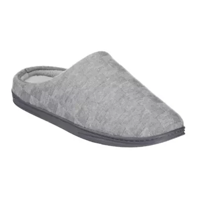 Men's Sweater Knit Check Maxwell Clog Slipper with Recycled Materials and Cooling Gel Memory Foam