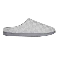 Men's Sweater Knit Check Maxwell Clog Slipper with Recycled Materials and Cooling Gel Memory Foam
