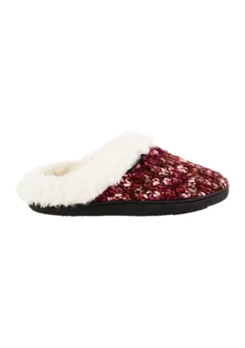 Women's Memory Foam Chunky Sweater Knit Amanda Clog Slippers