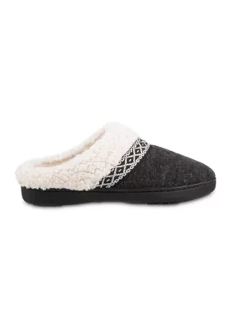 Women's Indoor/Outdoor Memory Foam Heathered Knit Ada Slippers