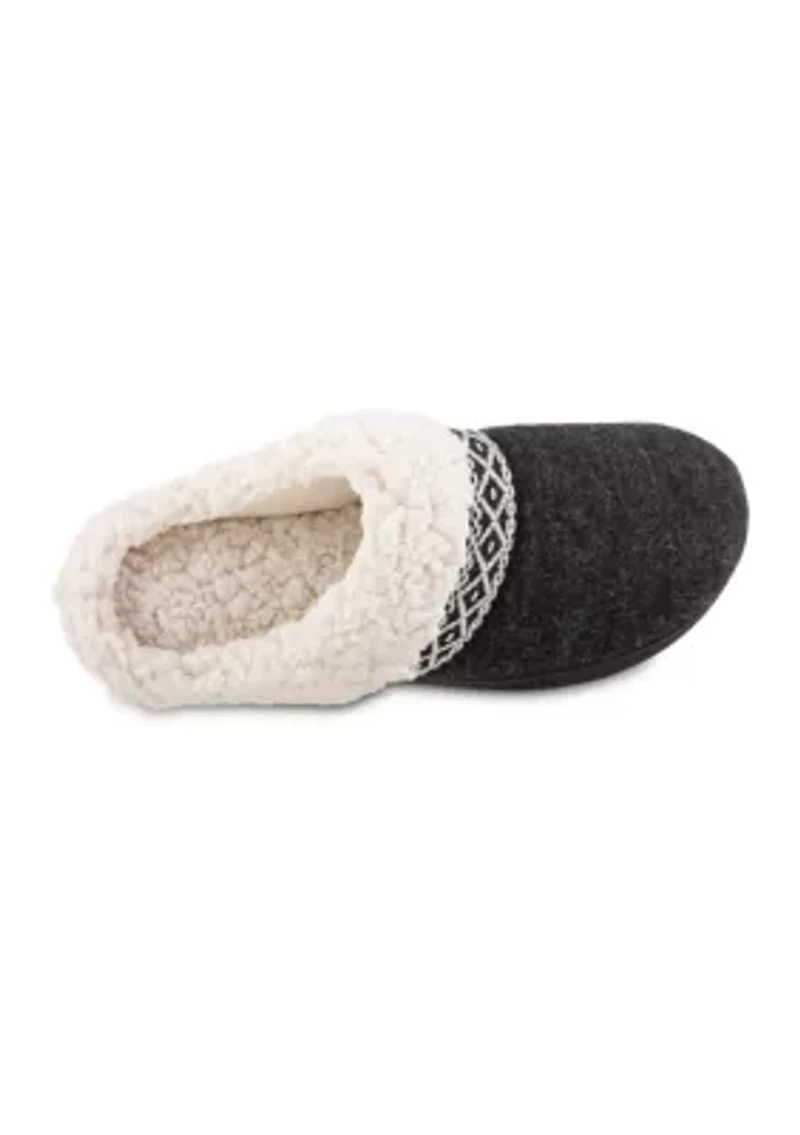 Women's Indoor/Outdoor Memory Foam Heathered Knit Ada Slippers