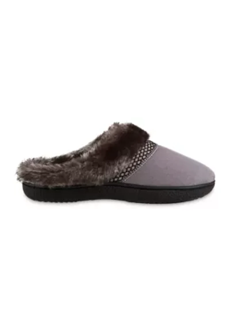 Microsuede Mallory Clog Slippers with Memory Foam Comfort