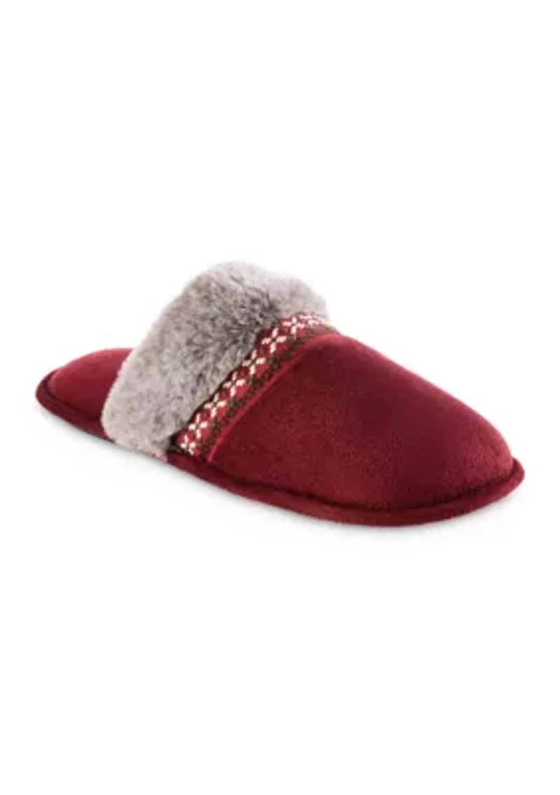 Women's Embroidered Microsuede Aria Clog Slippers