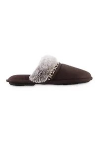 Women's Embroidered Microsuede Aria Clog Slippers