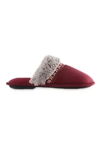 Women's Embroidered Microsuede Aria Clog Slippers