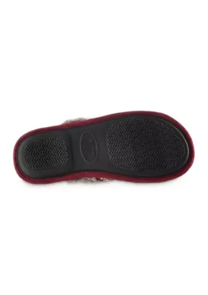 Women's Embroidered Microsuede Aria Clog Slippers