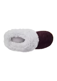 Women's Quilted Velour Clog Slippers