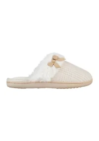 Women's Quilted Louise Velour Hoodback Slippers