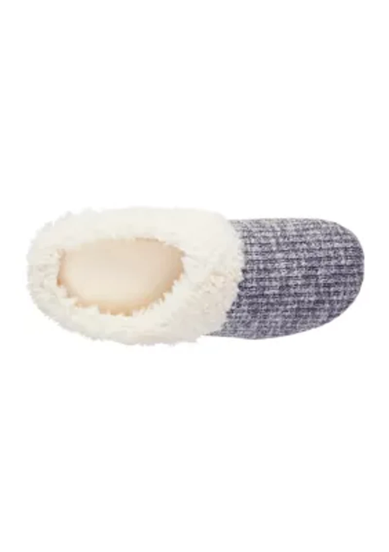 Boxed Caroline Sweater Ribbed Hoodback Slippers