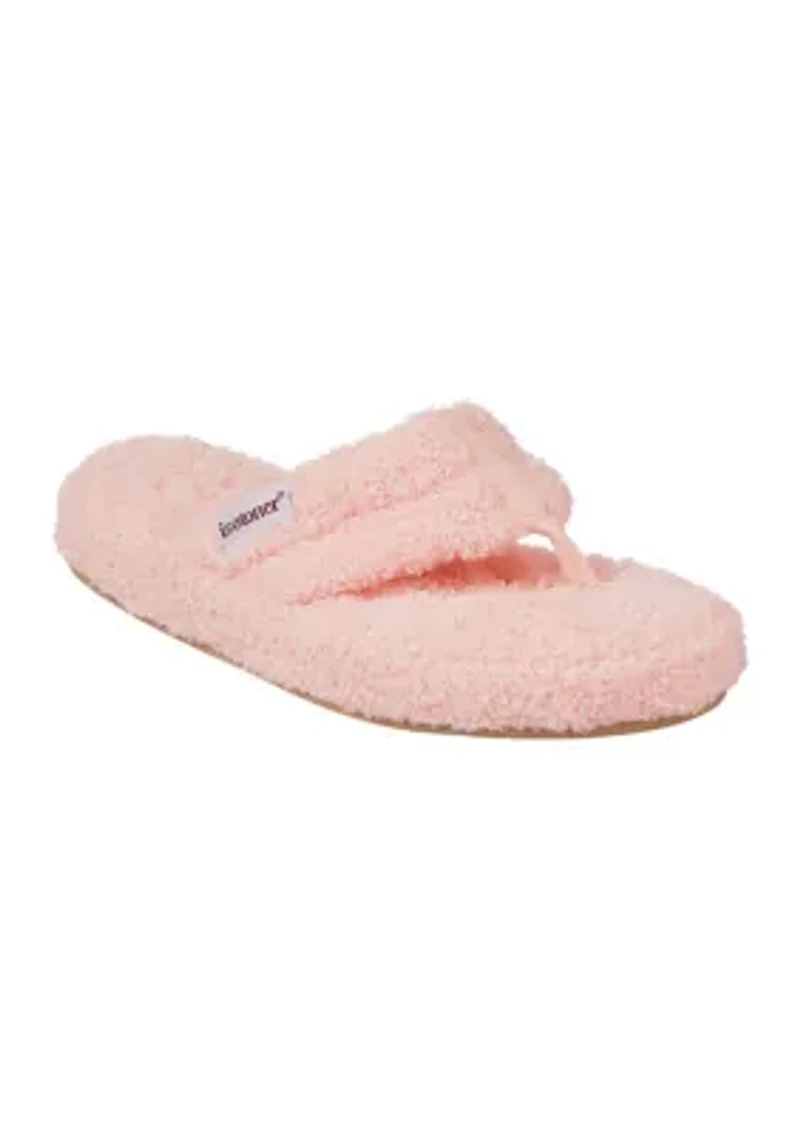 Women's Cozy Plush Joey Thong Slipper with Memory Foam