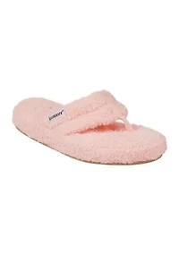 Women's Cozy Plush Joey Thong Slipper with Memory Foam