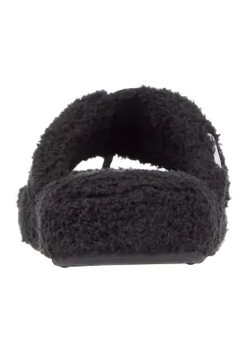 Women's Cozy Plush Joey Thong Slipper with Memory Foam