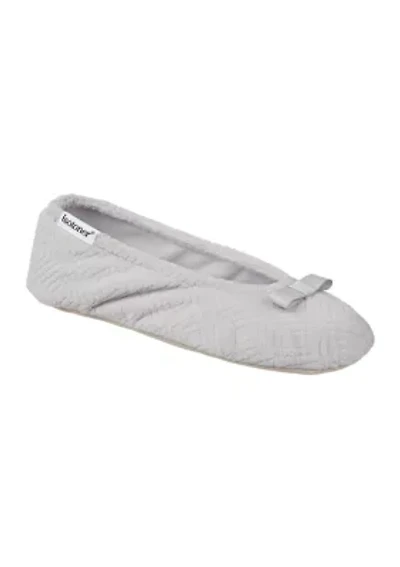 Women's Diamond Microterry Gemma Ballerina Slipper with Memory Foam