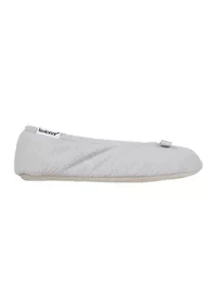 Women's Diamond Microterry Gemma Ballerina Slipper with Memory Foam