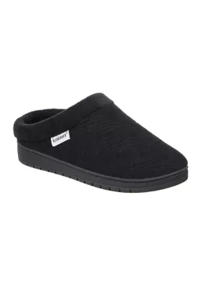 Women's Diamond Microterry Gemma Clog Slipper with Memory Foam