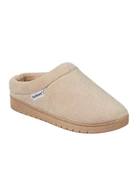 Women's Diamond Microterry Gemma Clog Slipper with Memory Foam