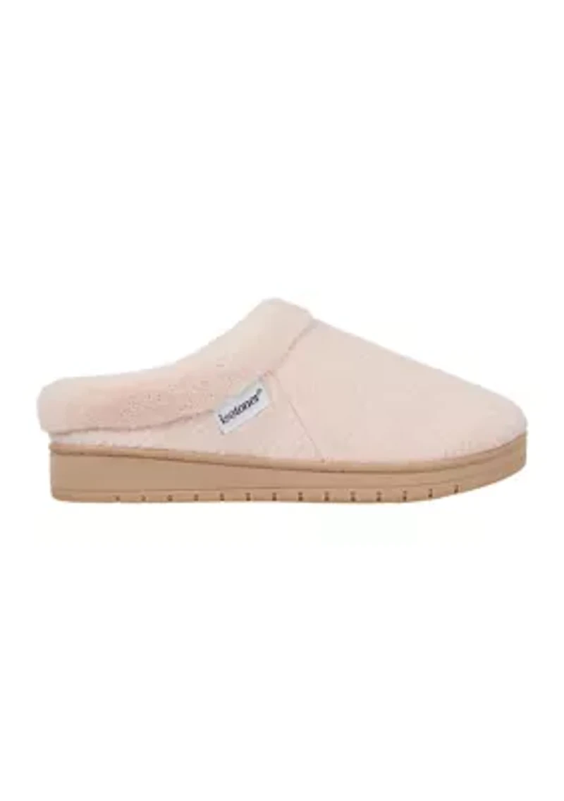 Women's Diamond Microterry Gemma Clog Slipper with Memory Foam