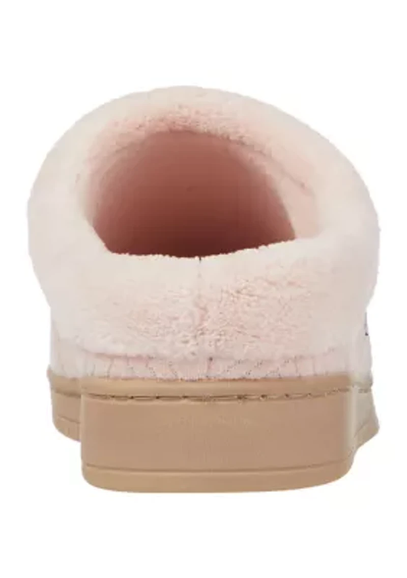 Women's Diamond Microterry Gemma Clog Slipper with Memory Foam