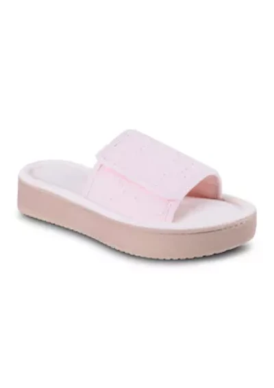 Crochet Lace Platform Slide Slipper