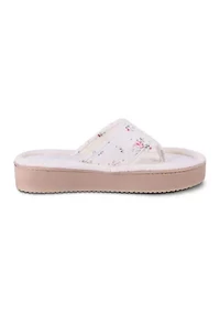 Ditzy Floral Thong Flip Flop Platform Slippers