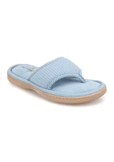 Seersucker Cushioned Thong Flip Flop Slippers