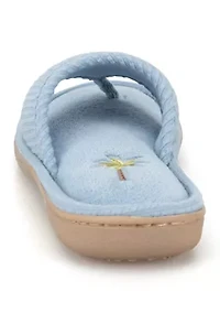 Seersucker Cushioned Thong Flip Flop Slippers