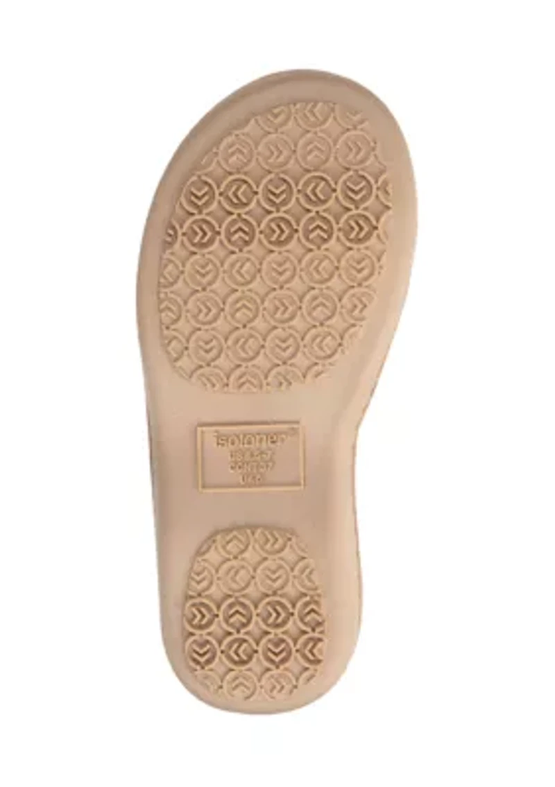 Seersucker Cushioned Thong Flip Flop Slippers