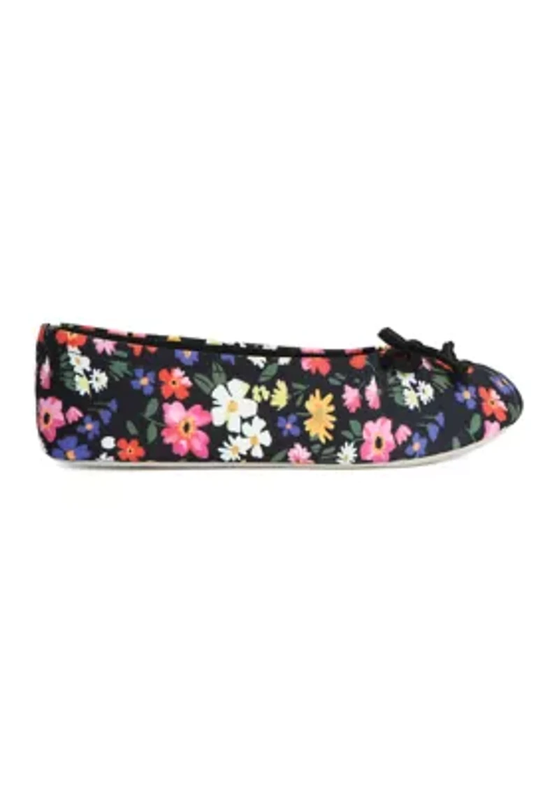 Floral Ballerina Slippers