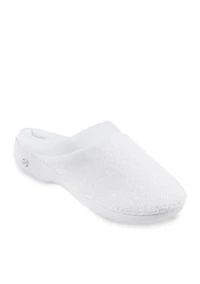 Signature Microterry PillowStep Plus Matte Satin Hoodback Slipper