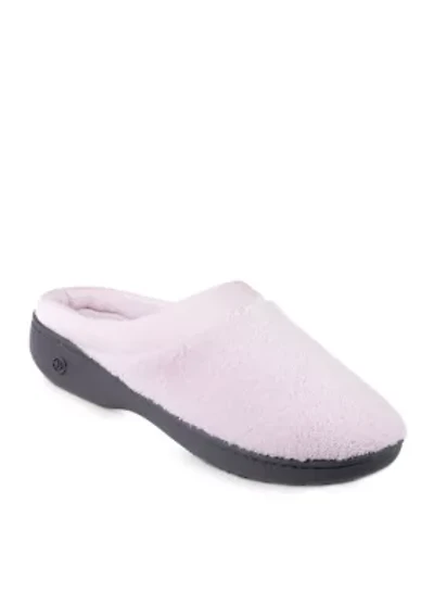 Signature Microterry PillowStep Plus Matte Satin Hoodback Slipper