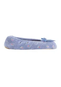 Women's Embroidered Terry Ballerina Slippers