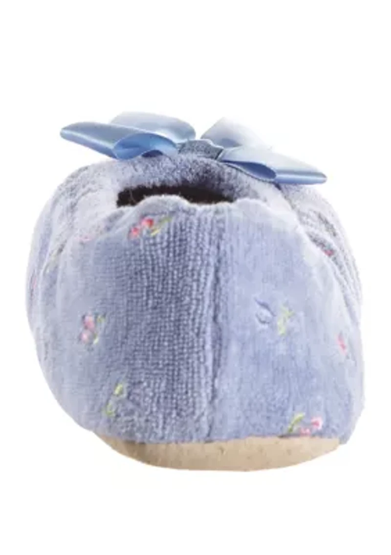 Women's Embroidered Terry Ballerina Slippers