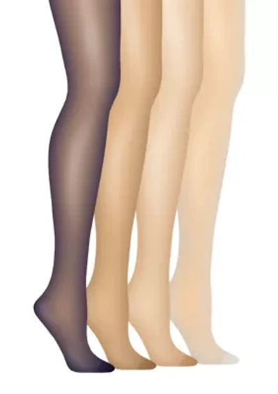 Silk Reflections Plus Control Top Enhanced Toe Pantyhose