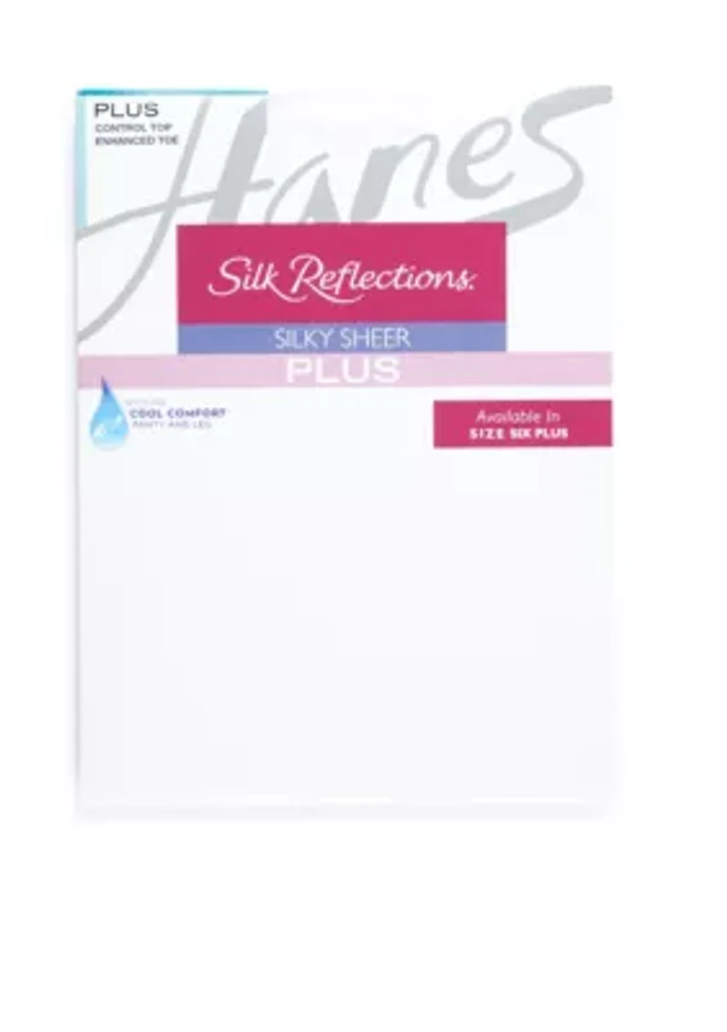Silk Reflections Plus Control Top Enhanced Toe Pantyhose