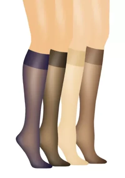 Silk Reflections Silky Sheer Knee High 2 Pack