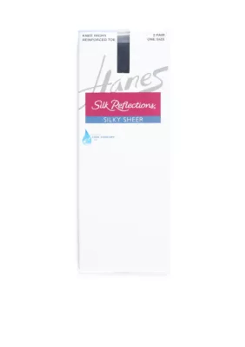 Silk Reflections Knee Highs With Reinforced Toe