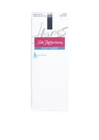Silk Reflections Knee Highs With Reinforced Toe