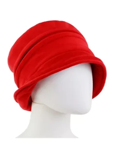 Women's Lined Recycled Fleece Water Repellent Cloche Hat
