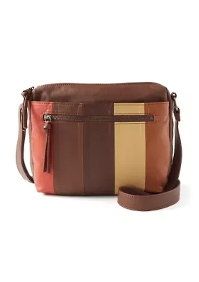 Multi Zip Panel Crossbody Bag