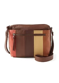 Multi Zip Panel Crossbody Bag